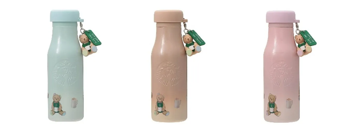 gelato pique リッドカバーベアチャーム付きステンレスボトル