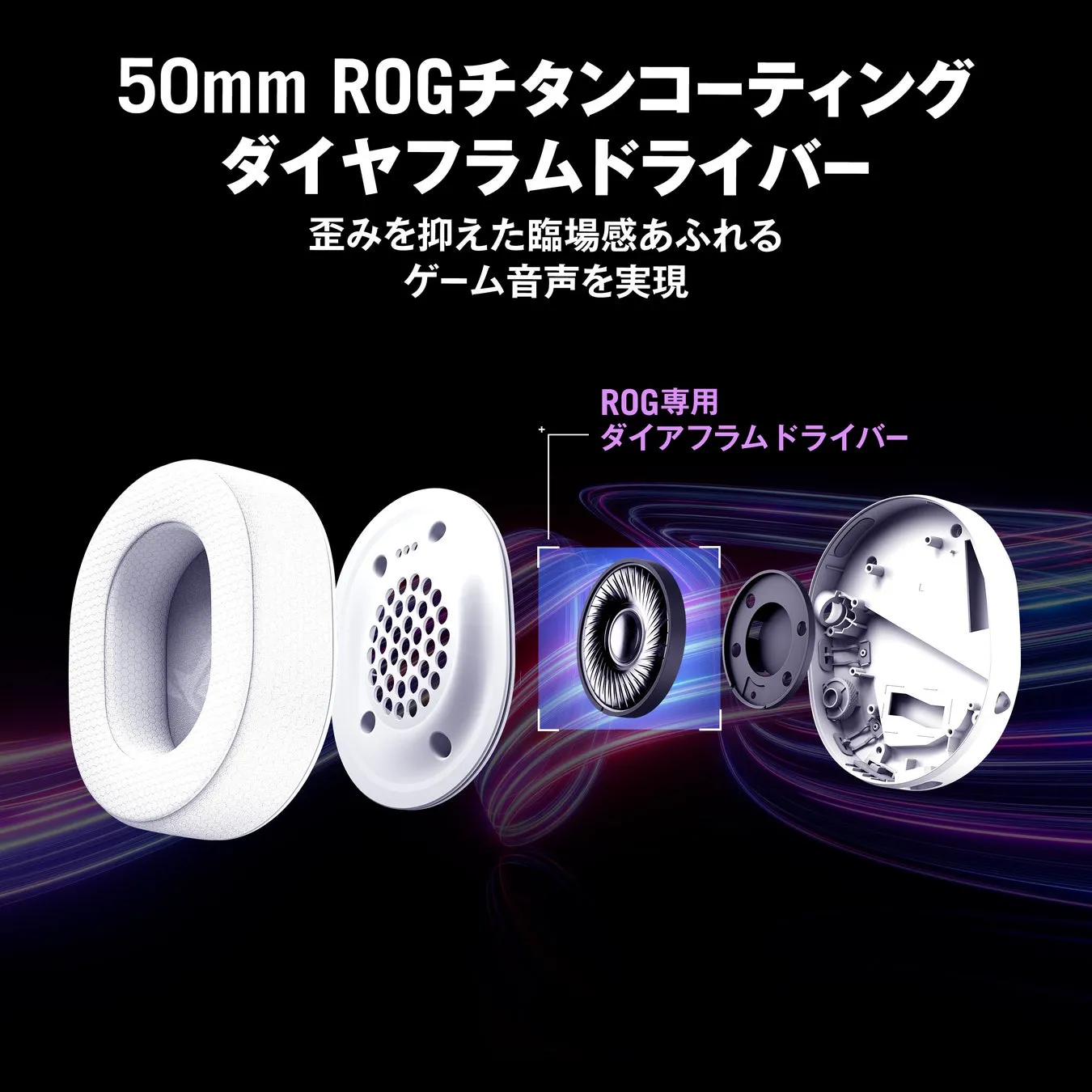 50mm ROGチタンコーティングダイヤフラムドライバー