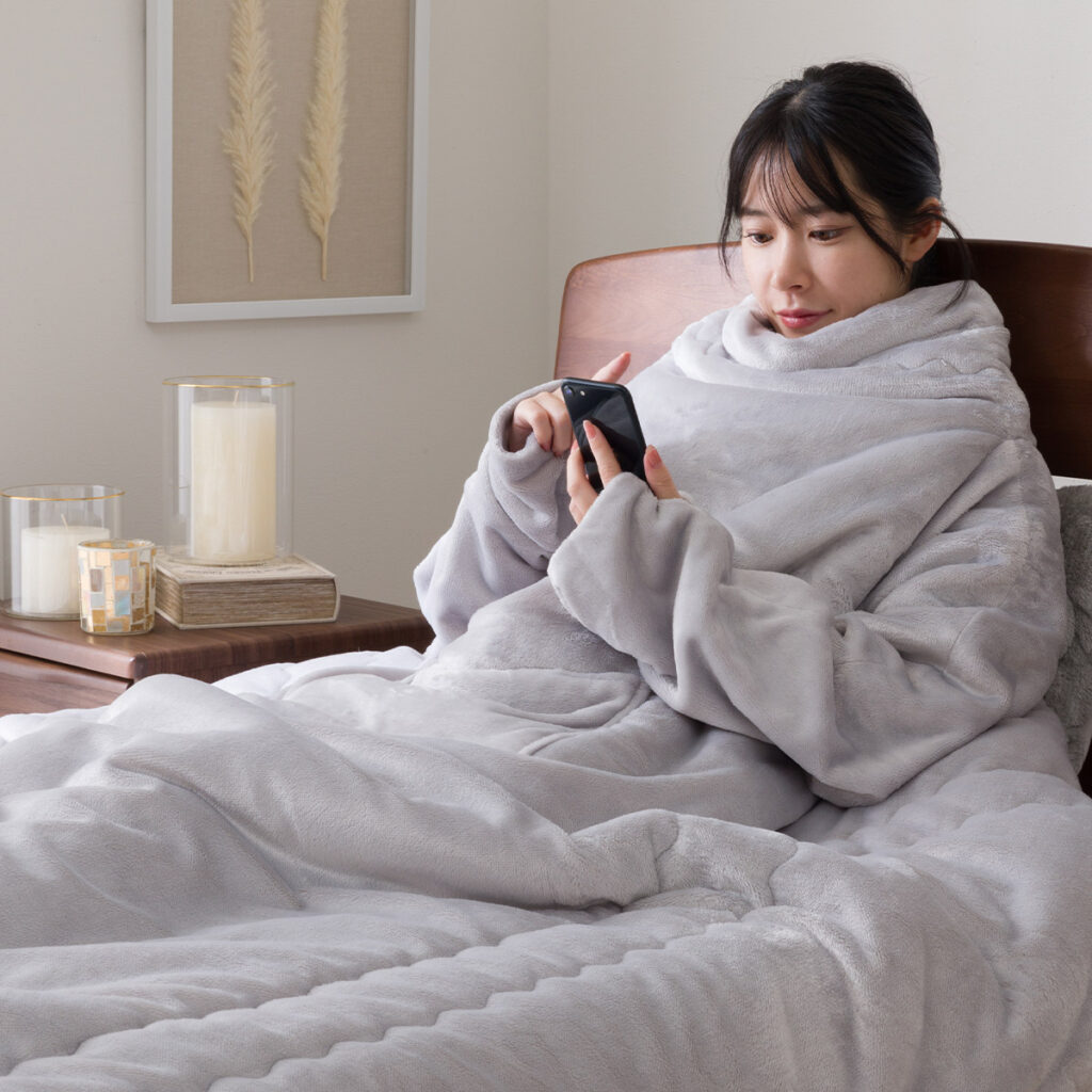 ラスト1点/未開封/ニトリ WAKM スマホ毛布 グレー 150×220 cm 2枚合わせスマホ毛布 シングル(Nウォーム A24 MO S) | ニトリ