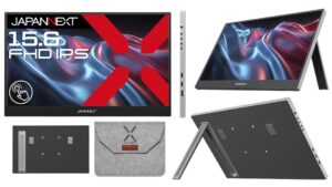 JAPANNEXTから10点マルチタッチ対応の15.6インチモバイルディスプレイ
