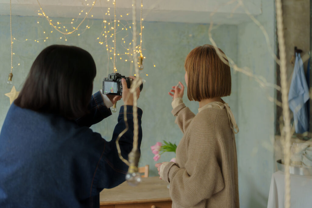 α7 Vで撮影している様子