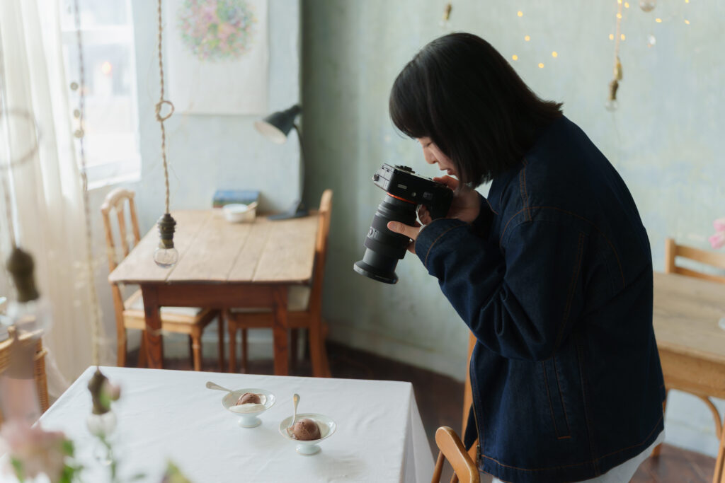 α7 Vで撮影している様子