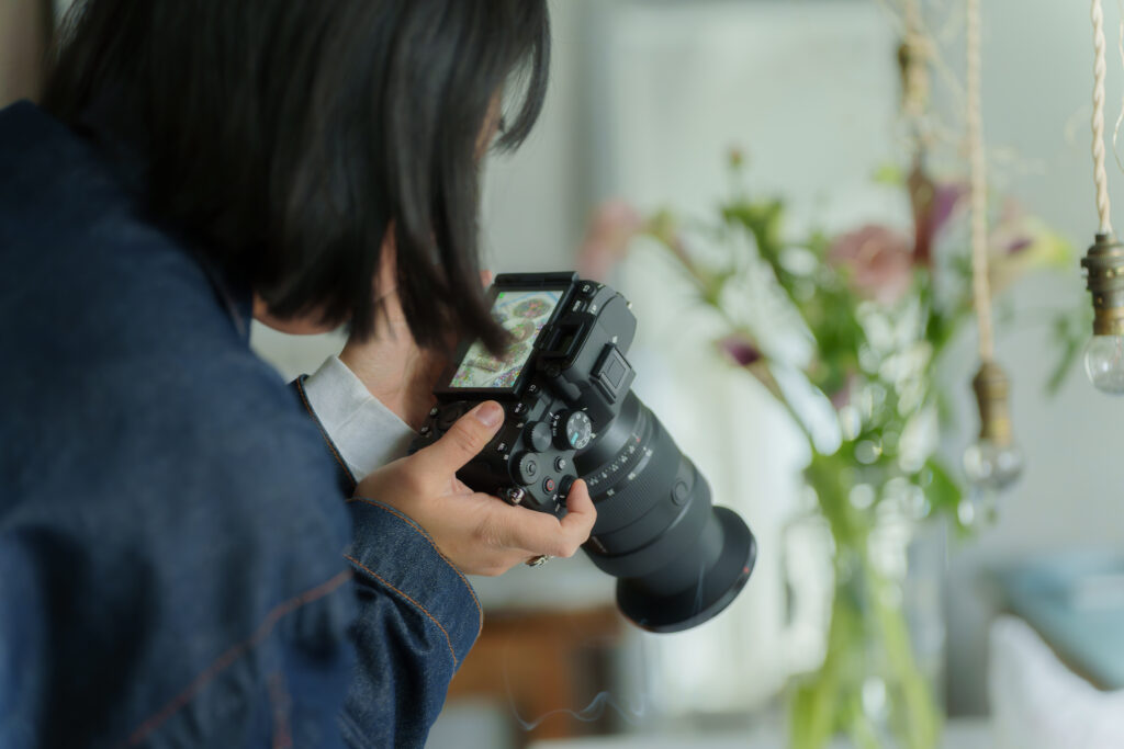 α7 Vで撮影している様子