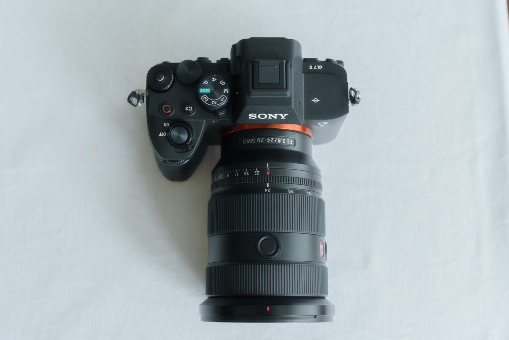 α7Vで撮影している様子