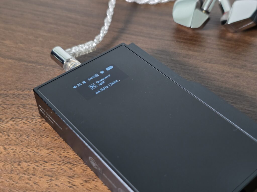 Bluetooth接続時に接続コーデックが表示されている様子