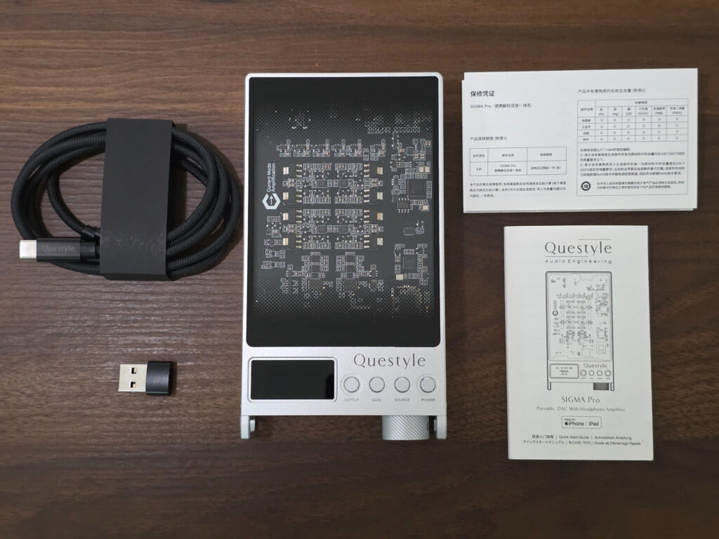 SIGMA PRO 外装パッケージ付属品一覧