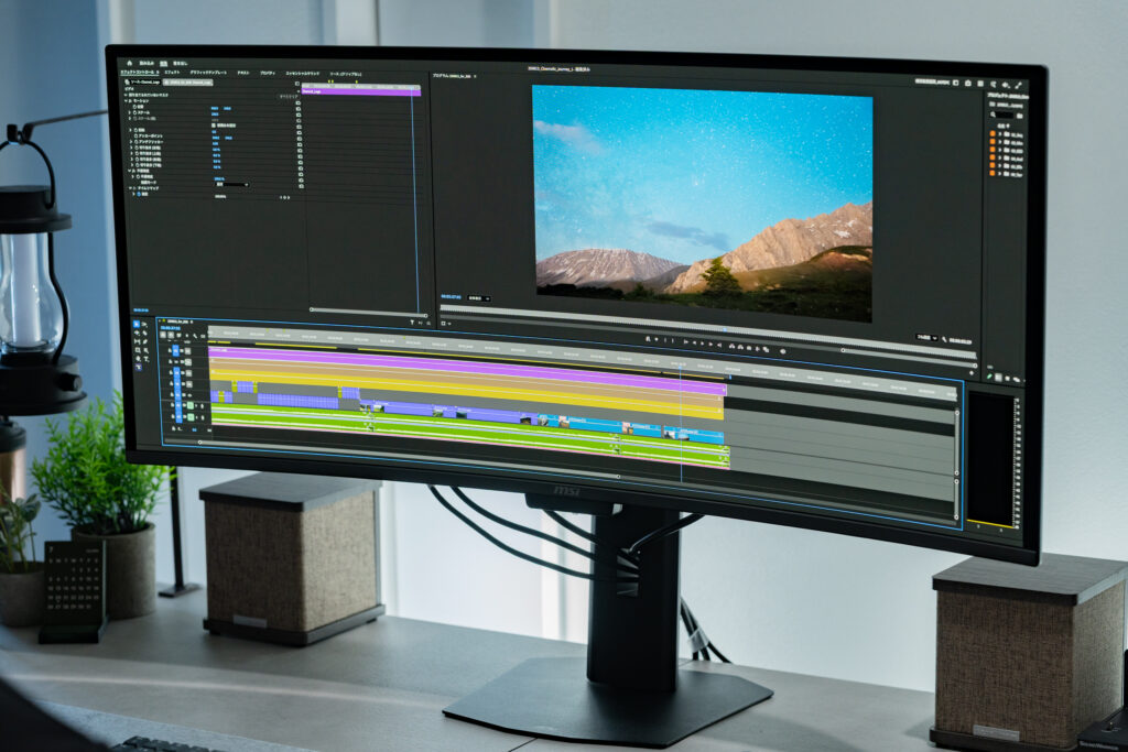 Adobe Premiereでプロジェクトを開いた際の様子。