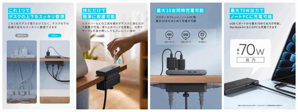 Nano Power Stripの特徴一覧