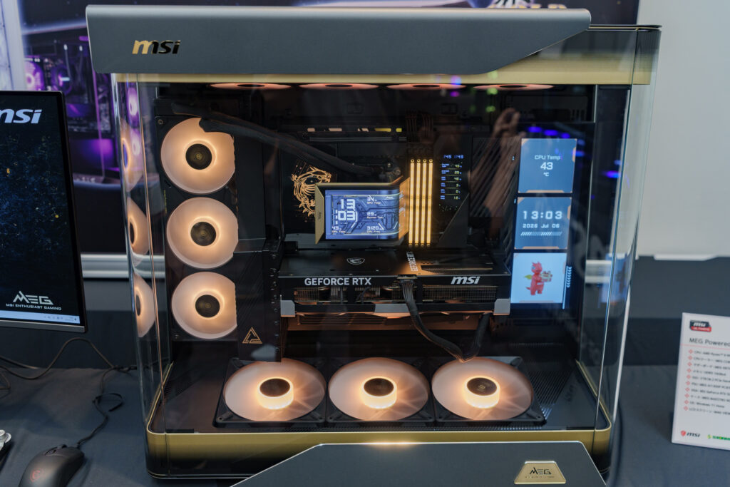 3面ガラスのMSIフラッグシップケース採用BTO